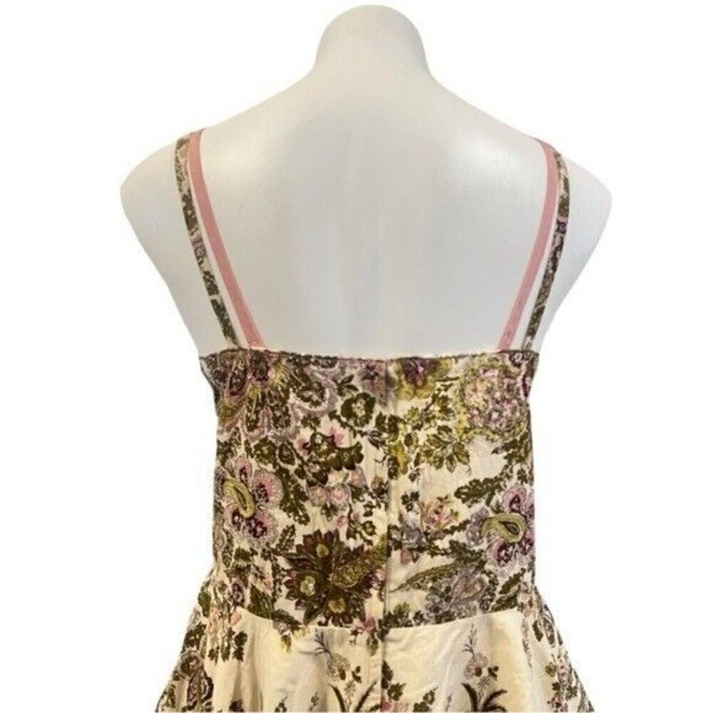 ANTHROPOLOGIE Elevenses Floral Sequin Swing Dress Size 14 - Picture 3 of 10